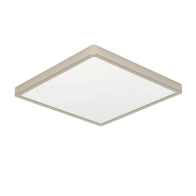 Image of Eglo LED Ceiling Light Fitting Fueva 6, Square lamp, Flush Fixture, Plastic in Silver and White, Lighting Warm White Cold 39x39 cm