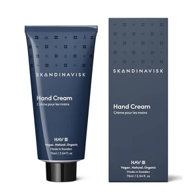 Image of Skandinavisk HAV &#039;Sea&#039; Organic Hand Cream. Fragrance Notes: Salt Spray and Sea Kelp, Hawthorn Beach Rose. Vegan formula. 75 ml