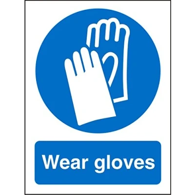 Image of Seco Wear Gloves Sign, 200mm x 300mm Self Adhesive Vinyl