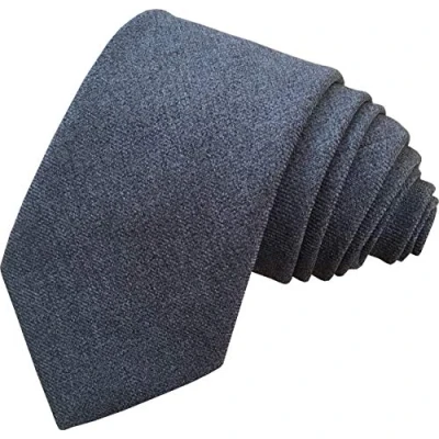 Image of Great British Tie Club Men&#039;s Plain Matt Standard Length Business Formal Neck Ties (Grey)