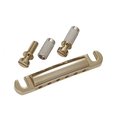 Image of Gotoh Stop Tailpiece Nickel Metric thread studs and inserts