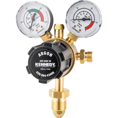 Image of Kennedy Regulator 300 Bar Single Stage 2 Gauge Argon 0 35LPM