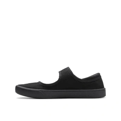 Image of Clarks Girls Hopper Go Ballet School Shoes, Black, 3 UK