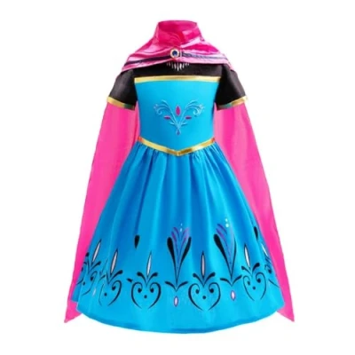 Image of Lito Angels Princess Coronation Costume Dress Up with Cape for Kids Girls, Birthday Fancy Party Outfit, Age 7 8 Years (Tag Number 140)