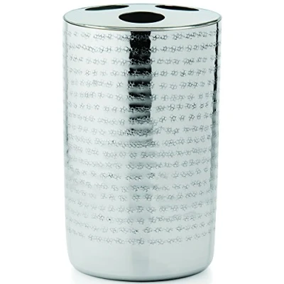 Image of MSV FES Stainless Steel Toothbrush Holder, Steel, Silver, 7.2 x 11.3 cm