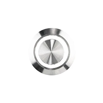 Image of HUBER Stainless Steel LED Bell Push Doorbell Button House Switch, Light Colour Cool White, IP65, Round