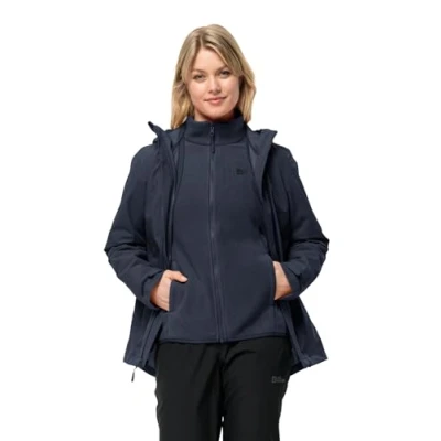Image of Jack Wolfskin Womens Moonrise 3 in 1, Night Blue, L EU