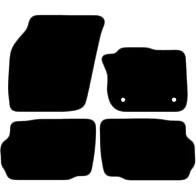 Image of Carsio Carpet Car Mats For Ford Mondeo 2015 onwards 4 Piece Set with 2 Clips Tailored Fit Floor Mat Complete Accessory Black Custom Fitted All Weather, Anti Slip Backing &amp; Grey Trim