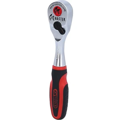 Image of KS Tools 935.1490 1/4 Inch Monster Reversible Ratchet, 80 Teeth