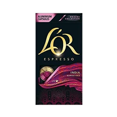 Image of L’OR Espresso Coffee India Intensity 10 Nespresso®* Compatible Capsules (10 Packs of pods)