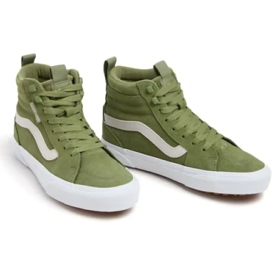 Image of Vans Women&#039;s Filmore Hi VansGuard Sneaker, Suede Loden Green, 5 UK