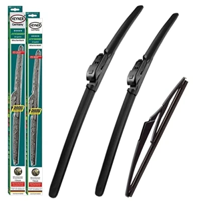 Image of HEYNER Wiper Blades Fits: Peugeot 5008 2009 2016 Full Set of 3 Hybrid Wipers HH3228TL11L