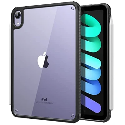 Image of TiMOVO Case for iPad Mini 7 2024 (A17 Pro) / 6 2021, 7th/6th Generation 8.3 inch, Ultra Slim Shock Absorbant Flexible TPU Edge Case, Support Apple Pencil Pro Black