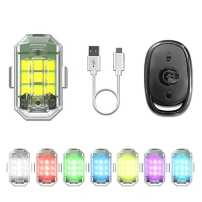 Image of Craznick Drone Strobe Light with Remote Control for DJI Mini 4K/AVATA 2/Mini 4 Pro/Mini 2 SE/Mini 3 Pro Avata Mavic 2/2S/3 Phantom 4/4 Night Flight FAA Anti Collision Rechargable Led