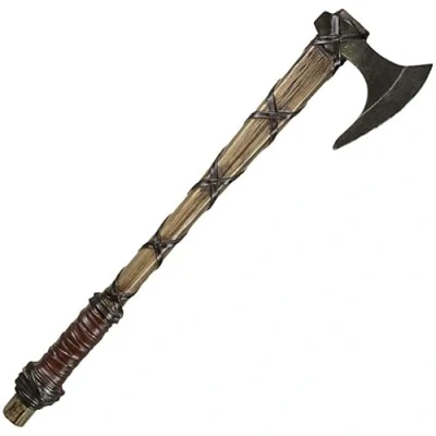Image of Cosplay Prop Replica of Ragnar Lothbrok&#039;s Foam Axe Hand Painted &amp; Fiberglass Core Perfect for Roleplaying Conventions, and Collectible Display