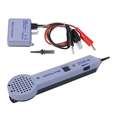 Image of Network Cable Tracing Tester Kit, Tracer Circuit with Audible and Visual Indication, Tone Generator Kit Line Finder for Telephone, Coax, Trace Data, Security, Electrical Cables