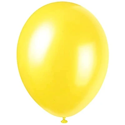 Image of Premium Cajun Yellow Pearlized Balloons (30cm) Pack of 8 Elegant Party Decorations