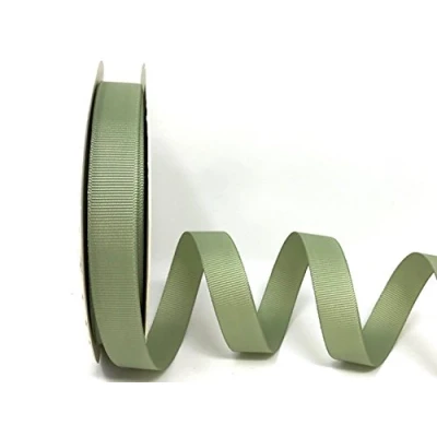 Image of Berties&#039; Bows Moss Green 16mm Polyester Grosgrain Ribbon on a 25m Roll