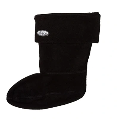 Image of Jileon Fleece Welly Socks For Men Soft Warm Boot (Black Half Large)