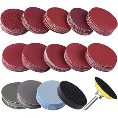 Image of SIQUK 130pcs Sanding Discs 50mm with 1pc 1/4&quot; Shank Backing Pad and Soft Foam Buffering for Drill Grinder (10pcs Each Grit 60 80 120 180 240 400 600 800 1000 1200 1500 2000 3000)