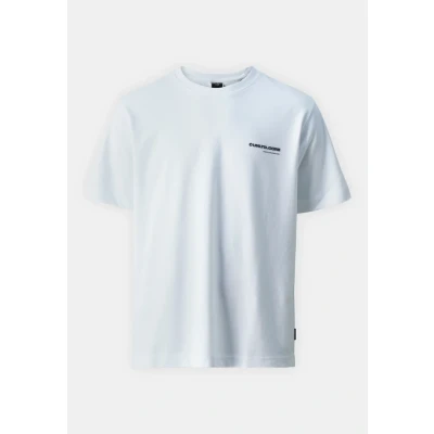 Image of Jack &amp; Jones Jcoaero TEE CREW NECK Print Tshirt, Men&#039;s, Size: Small, White