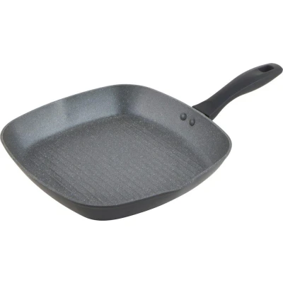 Image of Russell Hobbs RH02813EU7 Metallic Marble Grill Pan Non Stick Griddle Pan, 28cm Universal Frying Grilling, Searing Induction Hob Suitable, Cook Using Little to No Oil for Healthy Meals