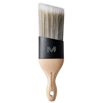 Image of Maverick 133 Series X Paint Brush 2&quot; Short Stubby Professional Angled Cut Oval Memex Head with FSC Wood 2 inch