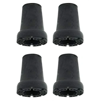 Image of Pack of Four Shock Absorbing 22mm Rubber Ferrules for Crutches, Walking Sticks by Lifeswonderful®
