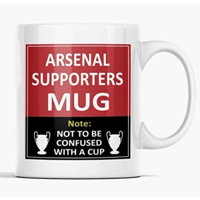 Image of Arsenal Football Supporters Rival Team Joke Funny New and Easy Office Tea Coffee Mug Gift