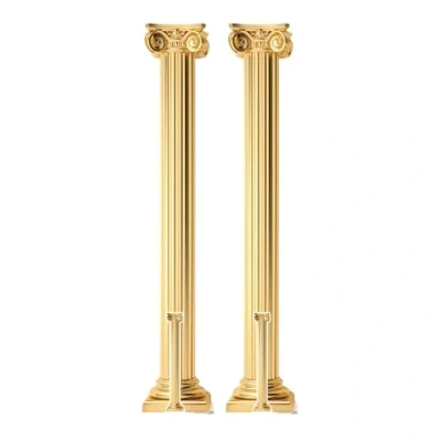 Image of Star Cutouts SC4531 Two Golden Roman Columns/Pillars Cardboard Cut Out Height 196cm Ideal for Rome Theme, Parties, Birthdays, Collectors &amp; Fans, Room Decorations Events