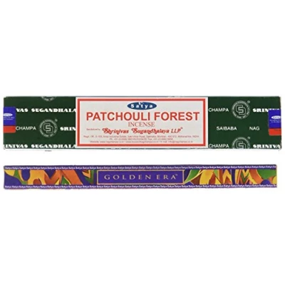 Image of Satya Patchouli Forest Incense Sticks, Pack of 12 Boxes 15 g