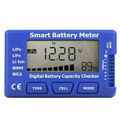 Image of Battery Meter, 5 in 1 Intelligent Cell Meter Digital Checker for LiPo/Life/Li ion/NiMH/NiCd