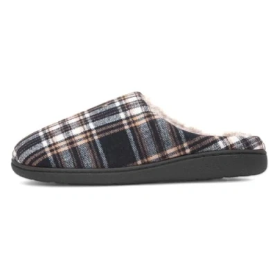 Image of Jo &amp; Joe Falkirk Mens Navy Tartan Mule Slipper Size 7 UK Blue