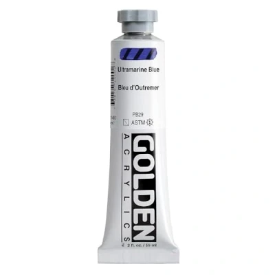 Image of Pro Art Golden Heavy Body Acrylic Paint 2 oz Ultramarine Blue, 59.1 ml (Pack of 1)