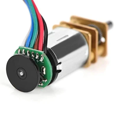 Image of Gear Motor DC6V 2W GBMQ GM12BY20 With Magnetic Coded Disc Hall Encoder (6V 60RPM)