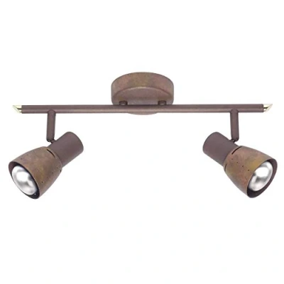 Image of Brilliant Lava downlight, length 37 cm, antique copper, 2 bulb, metal