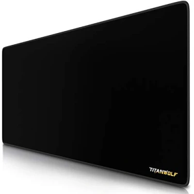Image of TITANWOLF XXL Gaming Mouse Mat 900 x 400 mm Titanium Wolf Large Motif Table Extra Size Improves Precision and Speed for Roccat Razer Logitech Keyboard