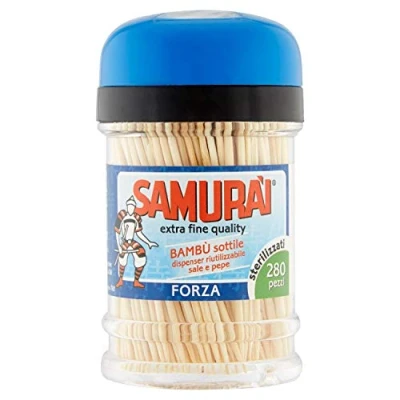Image of Samurai Toothpicks in Bamboo &#039;in Dispenser, Wood