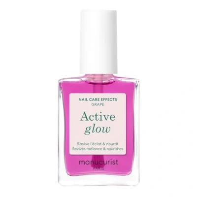 Image of Manucurist Active Glow™ Grape Clear Lilac All in One Perfector Nail Polish &amp; Care Vegan Made France Ultra Glowy 2 1 Concealer Plant Based Gifts for Women Christmas