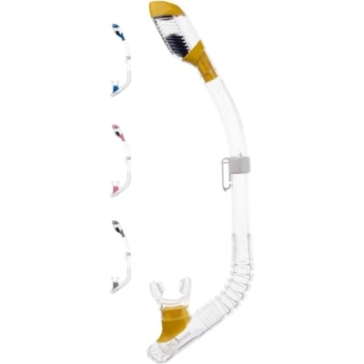Image of Cressi Mini Dry Snorkel Clear/Yellow
