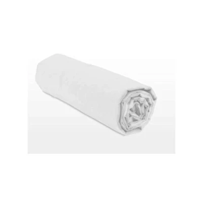 Image of Home Linge Passion White Fitted Sheet 140 x 190 cm + 25 100% Cotton 57 Thread Count (Label Oeko Tex)
