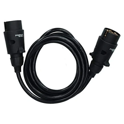 Image of AB Tools Trailer Light Electrics 3.5m Extension Cable Lead Male to 7 Pin Plugs