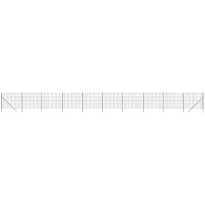 Image of vidaXL Wire Mesh Fence Anthracite 1.6x25 m Galvanised Steel