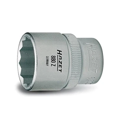 Image of 54705, ASE46834400000 Socket HAZET 880Z 10 DIN3124, ISO2725 1 Chrome Vanadium Steel Knurled