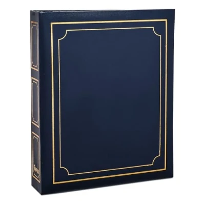 Image of Arpan Deluxe Large Self Adhesive Ring Binder Photo Album 40 Sheets/80 Sides Blue
