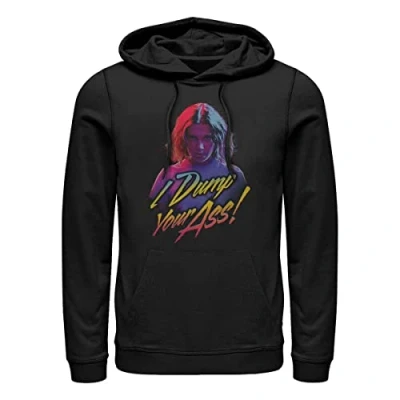 Image of Stranger Things Dump You Hoodie Hooded Sweatshirt, Black, XL