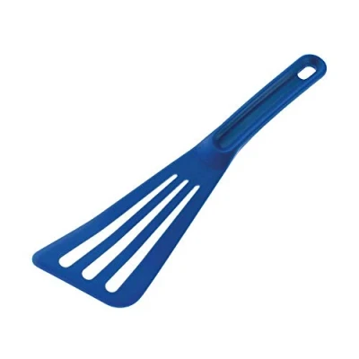Image of MatferBourgeat 112420B Pelton Spatula Perforated Blue,10mm x 60mm 300mm