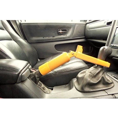 Image of XtremeAuto® Gear Stick, Handbrake, Anti Theft Security System Device for Car, Van. Yellow