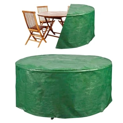 Image of ADEPTNA Heavy Duty LARGE Round Patio Furniture Table Chairs Cover Protects your and All Year from the Weather Dirt Grime (225CM X 98CM)
