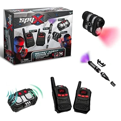 Image of SpyX,Secret Comms Kit For Kids 4 Piece Secret Agent Set Fun Spy Missions Includes Walkie Talkies, Voice Changer, Scope And Invisible Ink Pen, 6+ Years